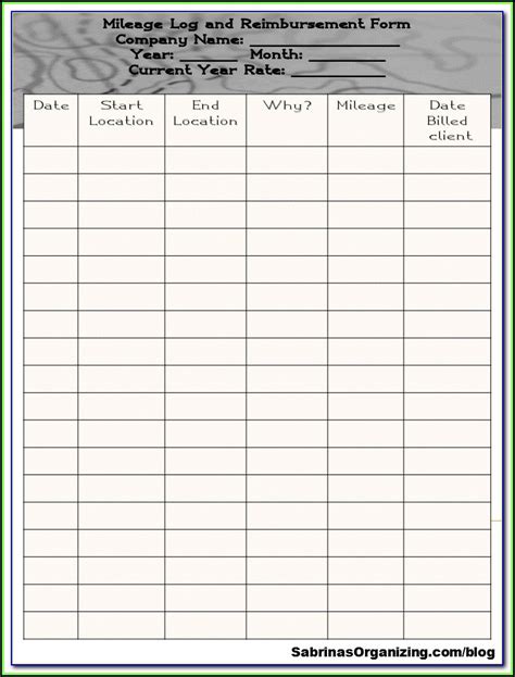 Irs Mileage Log Form Excel - Form : Resume Examples #E4Y4JE02lB