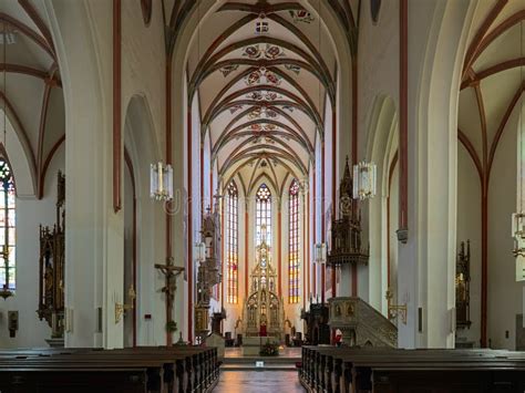 Interior of Cathedral of the Holy Spirit in Hradec Kralove, Czech ...