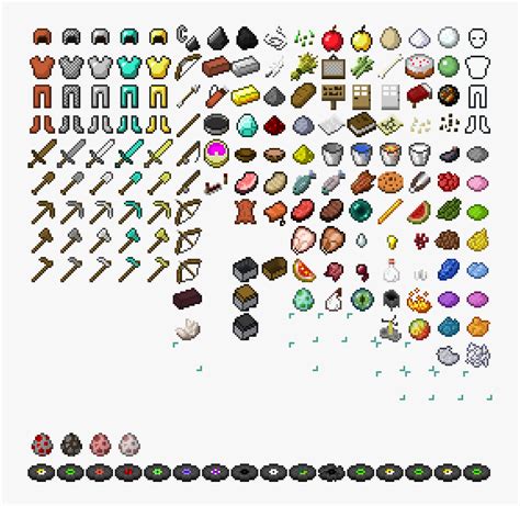 Minecraft Items Png Todos Os Itens Do Minecraft Transparent Png