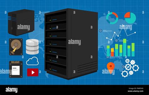 server vector illustration stock vector image art alamy