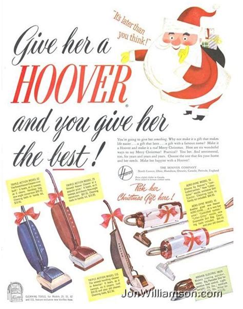 Hoover Electric Cleaner Christmas Ad Christmas Seasons Vintage