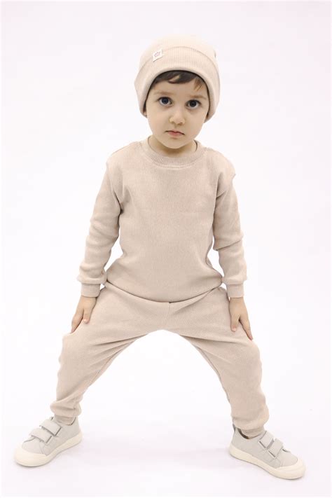 BALKABAĞI Taş Rengi Nude Fitilli Unisex Bebek çocuk lü Takım Fiyatı Yorumları Trendyol