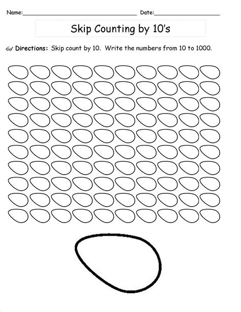 Skip Count By 10 Worksheets