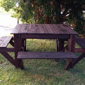 Square Picnic Table Plan DIY Table Plan Simple Outdoor - Etsy