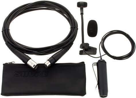 Shure PGA98H XLR Clip On Cardioid Instrument Microphone With Preamp Pga