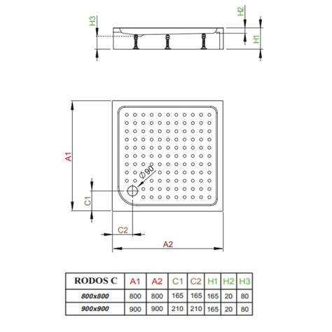 Душовий піддон Radaway Rodos С 80 квадратний 4K88155 04 Купити Ціна