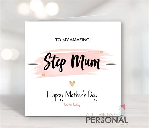 Step Mum Mothers Day Card All Things Personal