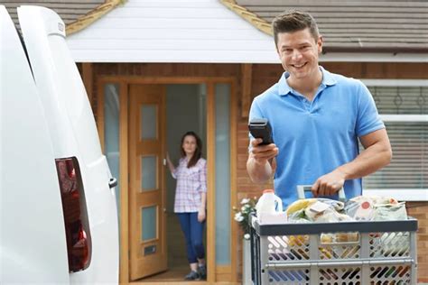 Driver Delivering Online Grocery Order Stock Image Everypixel