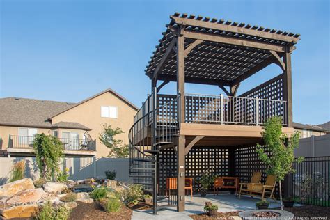 2 Story Pergola Deck 2x The Outdoor Living Space Western Timber Frame