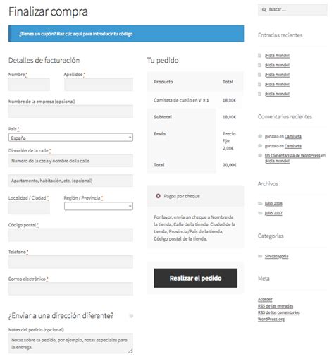 Personalizar La P Gina De Checkout En Woocommerce Curso