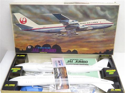 【傷や汚れあり】nitto 日東科学 プラモデル 難有 Jal 日本航空ジャンボ Boeing 747 ボーイング旅客機 1100スケール