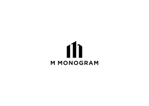 M Monogramm Logo Design Vektor Illustration Premium Vektor