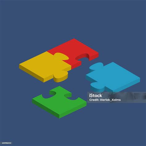 Glossy And Shinny Puzzle Pieces Stock Illustration Download Image Now