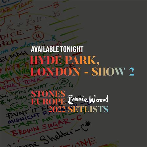 Ushico On Twitter Rt Ronniewood Stones In Hyde Park Tonight