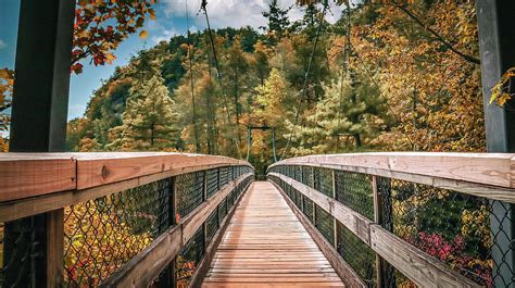 Tallulah Gorge Suspension Bridge Angled Photograph by Ed Williams - Fine Art America