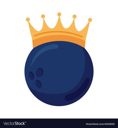 Bowling ball with crown Royalty Free Vector Image