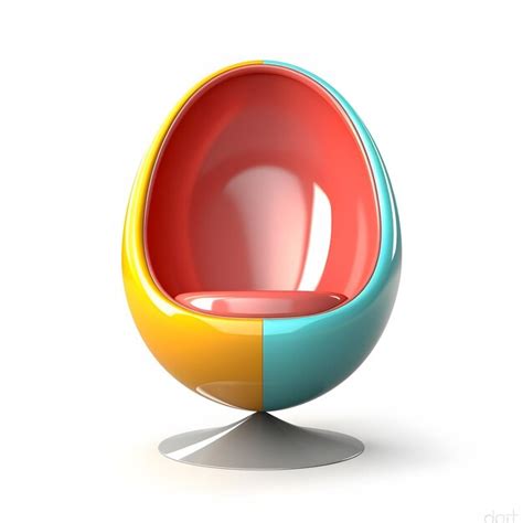 Premium AI Image | 3D colorful egg chair isolated