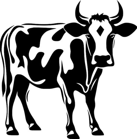 Cow Minimalist And Flat Logo Vector Illustration Premium AI Generated