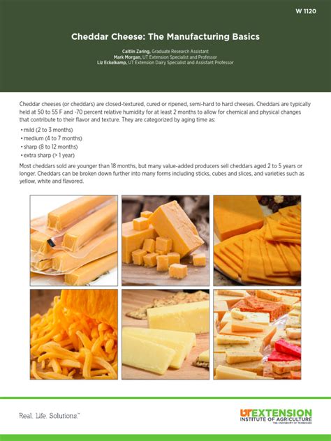 Cheddar Cheese Process Pdf Cheese Milk