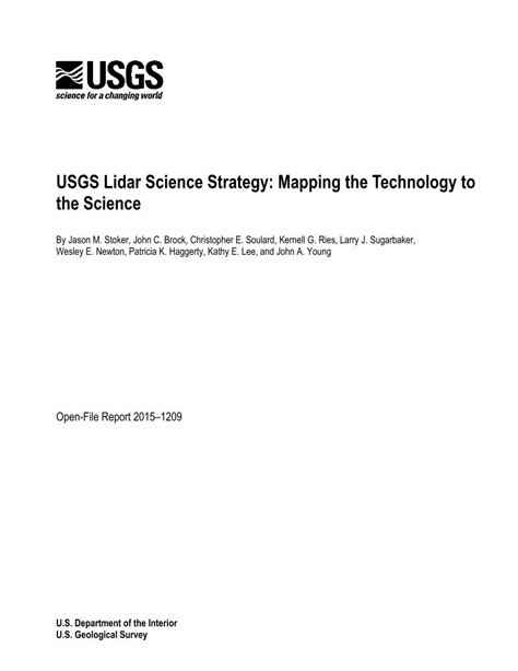 PDF USGS Lidar Science Strategy Mapping The Lidar Science Strategy