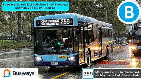 Busways Scania K280UB Euro 5 ZF EcoLife Bustech VST Mk IV 2638 ST