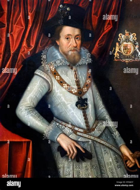 King James I of England and VI of Scotland by John de Critz, oil on canvas, 1610 Stock Photo - Alamy