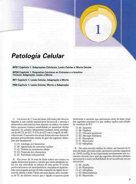 P Perguntas E Respostas Em Patologia Robbins Cotran Anatomia