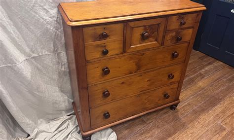 Antique Tasmanian Huon Pine Chest Of Drawers Quintessential Duckeggblue