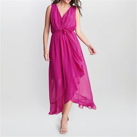 Pink Imogen Sleeveless Wrap Dress Brandalley