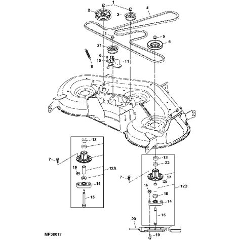 John Deere 54d Mower Deck Parts Diagram Parts 54d Draft Fron