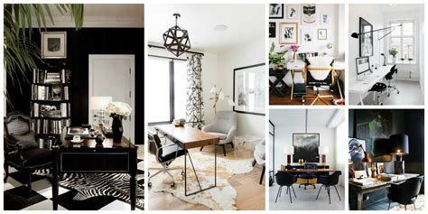 24 Lovely Black and White Office Decor | Findzhome