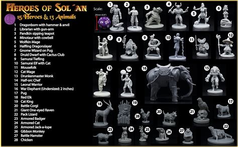 Buy Wildspire Miniatures Hero And Animals For Dnd Miniatures 28mm Bulk