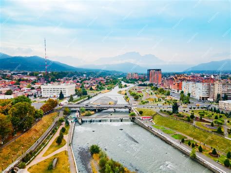 Premium Photo | Vladikavkaz city aerial panoramic view