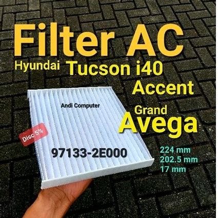 Jual Filter Ac Cabin Hyundai Tucson I Accent Grand Avega E