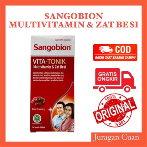 Jual Sangobion Vita Tonik Ml Multivitamin Dan Zat Besi Shopee