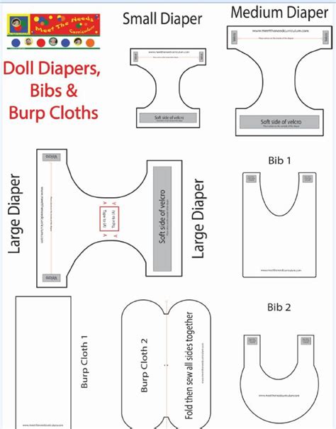 Free Printable Baby Clothes Patterns Bibs Diapers Dolls