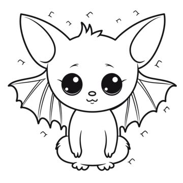 Cute Bat Coloring Page Free Coloring Pages For Kids And Adults Outline ...