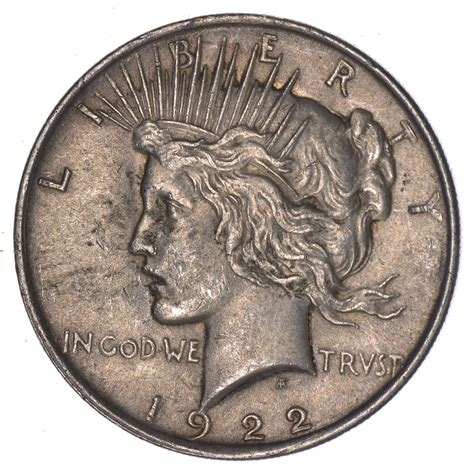 Early 1922 Peace US Coin Silver Dollar 90% Eagle Reverse | Property Room