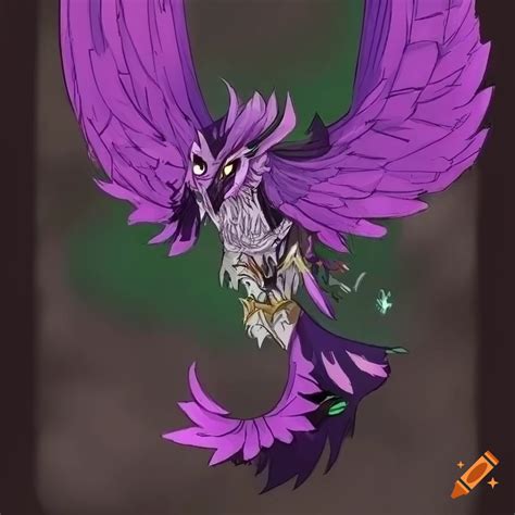 Heavily Stylized Avian Raven Demon In Various Art Styles On Craiyon