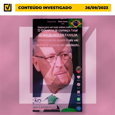 Alckmin não sugeriu acabar Bolsa Família vídeo é antigo e falava