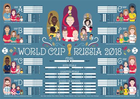 Printable World Cup Standings Chart