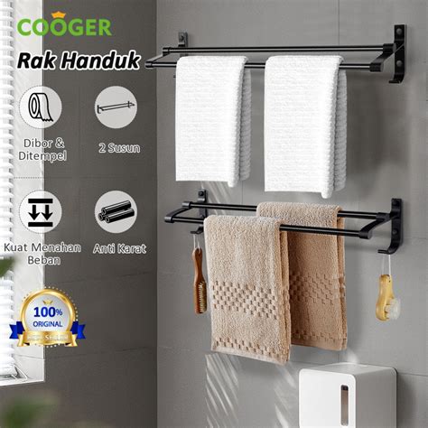 Jual COOGER Jemuran Handuk Towel Hanger Rak Kamar Mandi Serbaguna