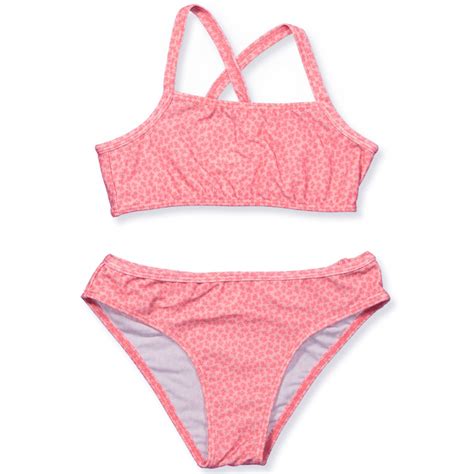 Petit Crabe Louise Uv Bikini Pink Flowers