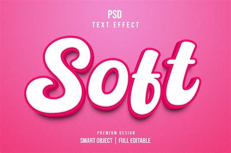 Premium Psd Soft Editable D Text Effect