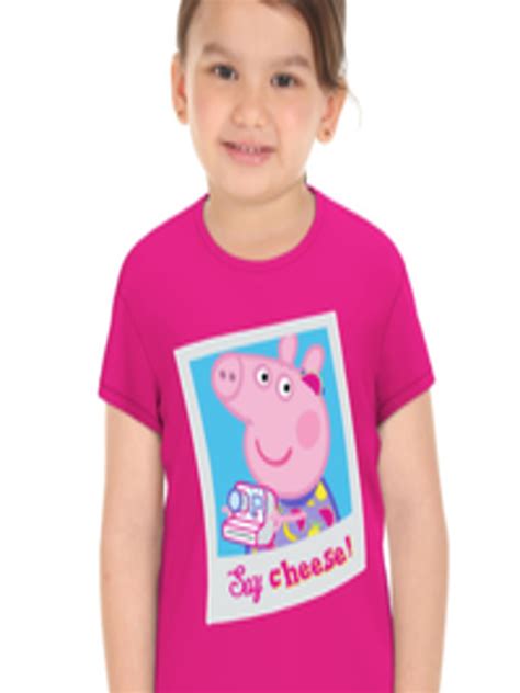 Buy Donuts Girls Pink Peppa Pig Printed T Shirt Tshirts For Girls