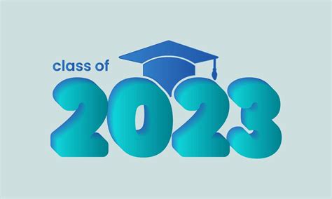 Class Of 2023 Congratulations With Blue Colors 21907363 Vector Art At