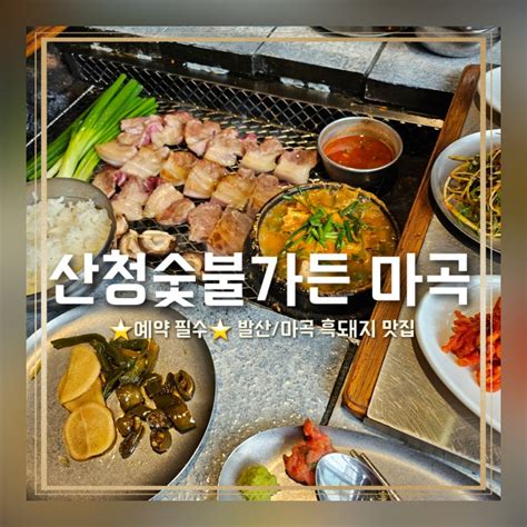 마곡발산 맛집 서울라이프마라톤 후 방문한 흑돼지 맛집 산청숯불가든 마곡 내돈내산 전메뉴 후기주차방법 네이버 블로그