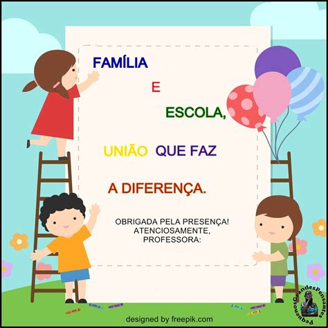 Recado Para Reuniao De Pais