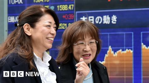 Japanese Shares Soar As Yen Weakens Against The Dollar Bbc News