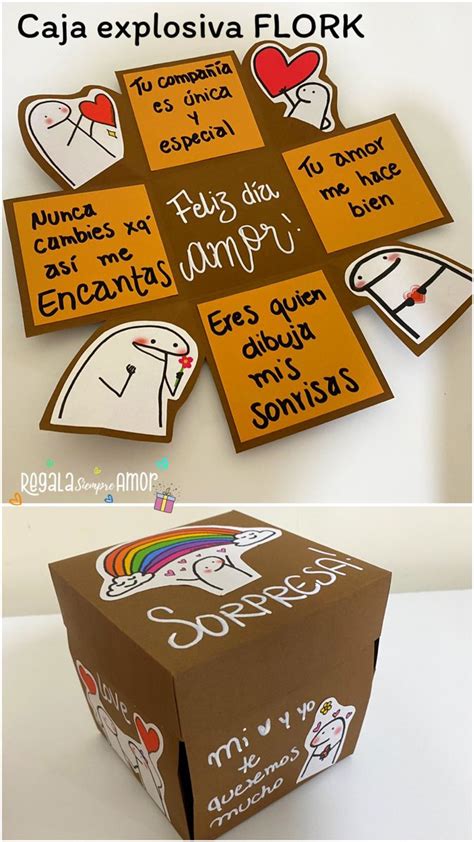 Caja Explosiva De FLORK STICKERS Tarjetas Creativas Regalos